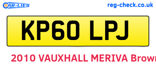 KP60LPJ are the vehicle registration plates.