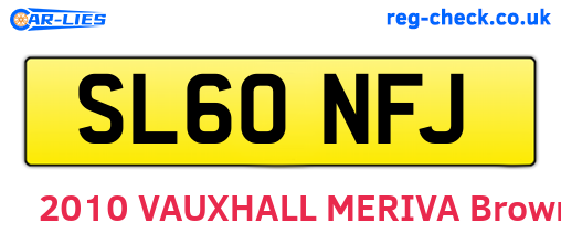 SL60NFJ are the vehicle registration plates.