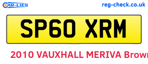 SP60XRM are the vehicle registration plates.