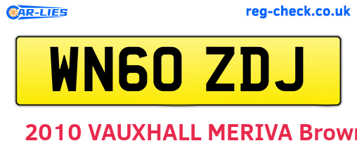 WN60ZDJ are the vehicle registration plates.