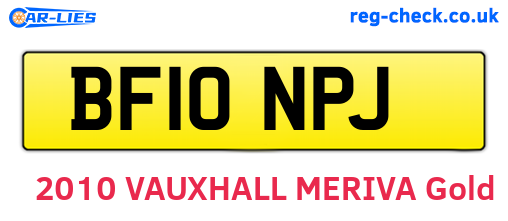BF10NPJ are the vehicle registration plates.