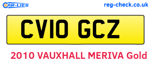 CV10GCZ are the vehicle registration plates.