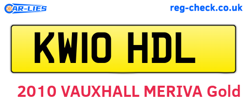 KW10HDL are the vehicle registration plates.