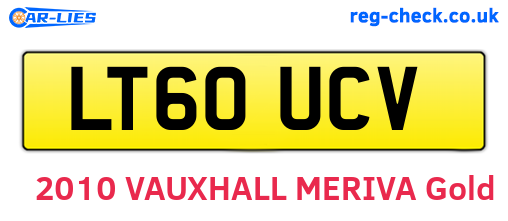 LT60UCV are the vehicle registration plates.