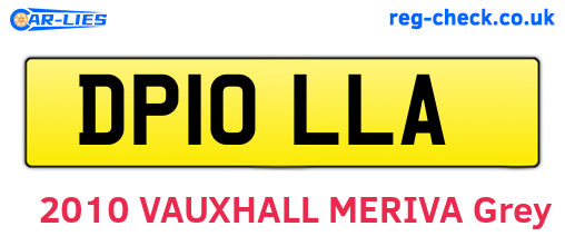 DP10LLA are the vehicle registration plates.