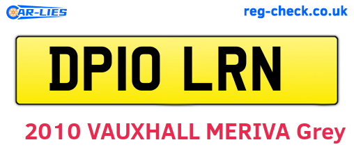 DP10LRN are the vehicle registration plates.