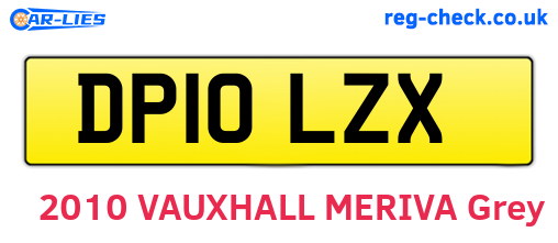 DP10LZX are the vehicle registration plates.