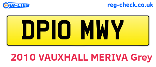 DP10MWY are the vehicle registration plates.