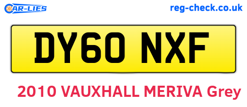 DY60NXF are the vehicle registration plates.