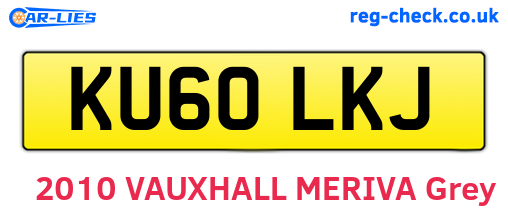 KU60LKJ are the vehicle registration plates.