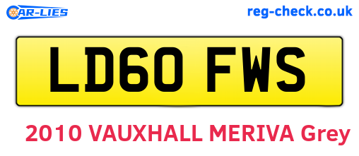 LD60FWS are the vehicle registration plates.