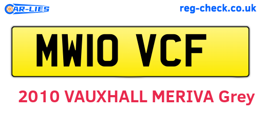 MW10VCF are the vehicle registration plates.