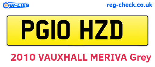 PG10HZD are the vehicle registration plates.