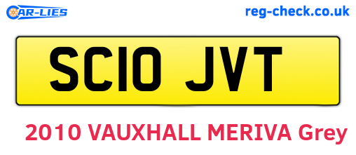 SC10JVT are the vehicle registration plates.
