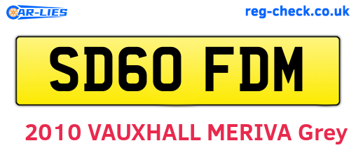 SD60FDM are the vehicle registration plates.