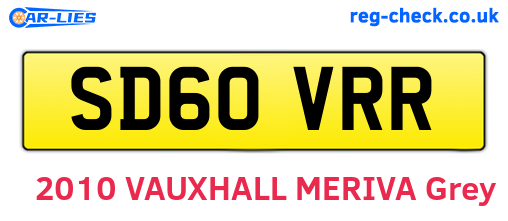 SD60VRR are the vehicle registration plates.