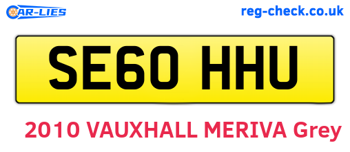SE60HHU are the vehicle registration plates.