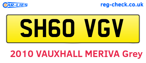 SH60VGV are the vehicle registration plates.