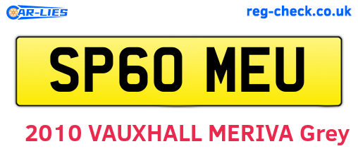 SP60MEU are the vehicle registration plates.