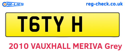 T6TYH are the vehicle registration plates.