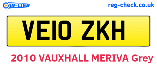 VE10ZKH are the vehicle registration plates.