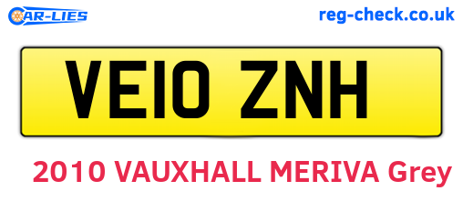 VE10ZNH are the vehicle registration plates.
