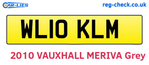 WL10KLM are the vehicle registration plates.