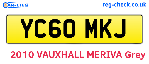 YC60MKJ are the vehicle registration plates.
