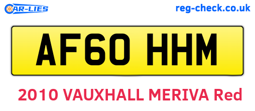 AF60HHM are the vehicle registration plates.
