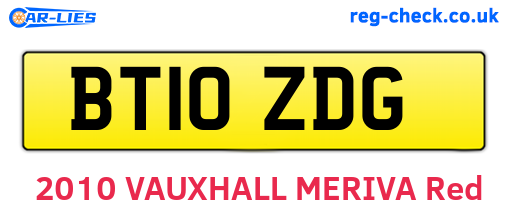BT10ZDG are the vehicle registration plates.