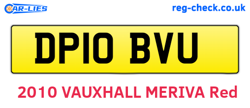 DP10BVU are the vehicle registration plates.