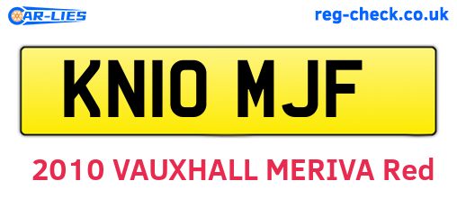 KN10MJF are the vehicle registration plates.