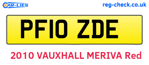 PF10ZDE are the vehicle registration plates.