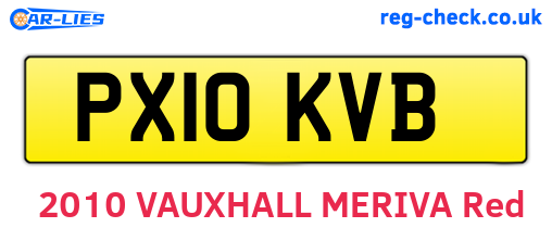 PX10KVB are the vehicle registration plates.