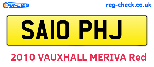 SA10PHJ are the vehicle registration plates.