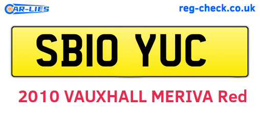 SB10YUC are the vehicle registration plates.