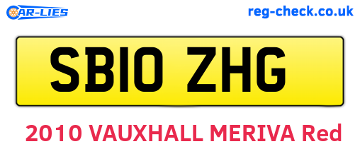 SB10ZHG are the vehicle registration plates.