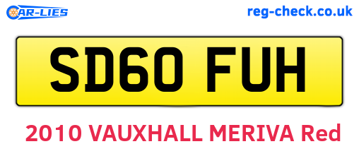SD60FUH are the vehicle registration plates.