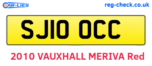 SJ10OCC are the vehicle registration plates.