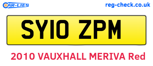 SY10ZPM are the vehicle registration plates.
