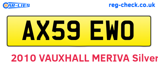 AX59EWO are the vehicle registration plates.