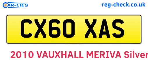 CX60XAS are the vehicle registration plates.