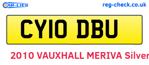 CY10DBU are the vehicle registration plates.