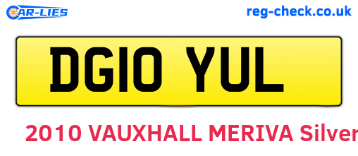 DG10YUL are the vehicle registration plates.