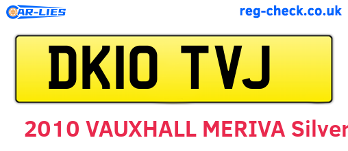 DK10TVJ are the vehicle registration plates.