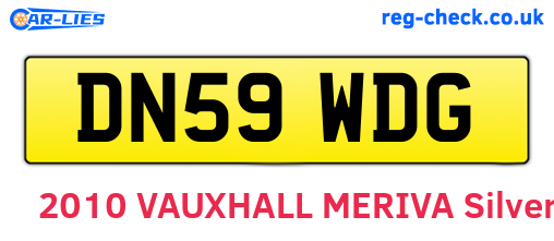 DN59WDG are the vehicle registration plates.