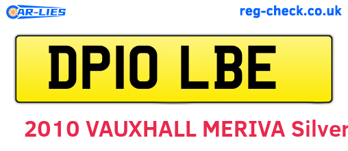 DP10LBE are the vehicle registration plates.