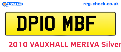 DP10MBF are the vehicle registration plates.