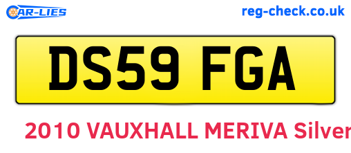 DS59FGA are the vehicle registration plates.