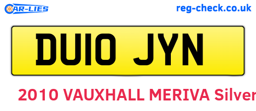 DU10JYN are the vehicle registration plates.